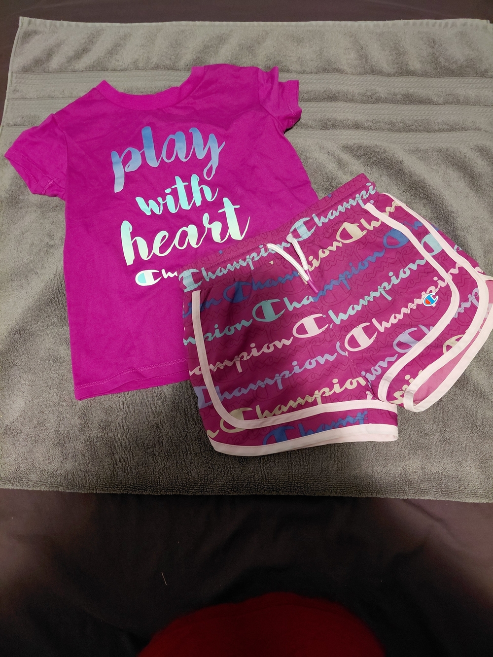 Champion Girls Hot Pink 'Play With Heart' Short Pajama Set